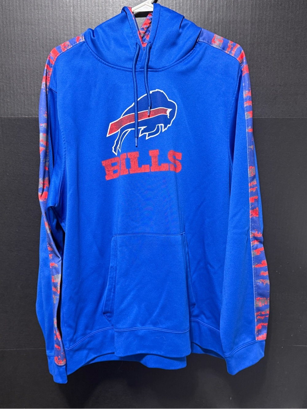 🪎 Zubaz Buffalo Bills Mafia Zebra Striped Fleece Pullover Hoodie XL